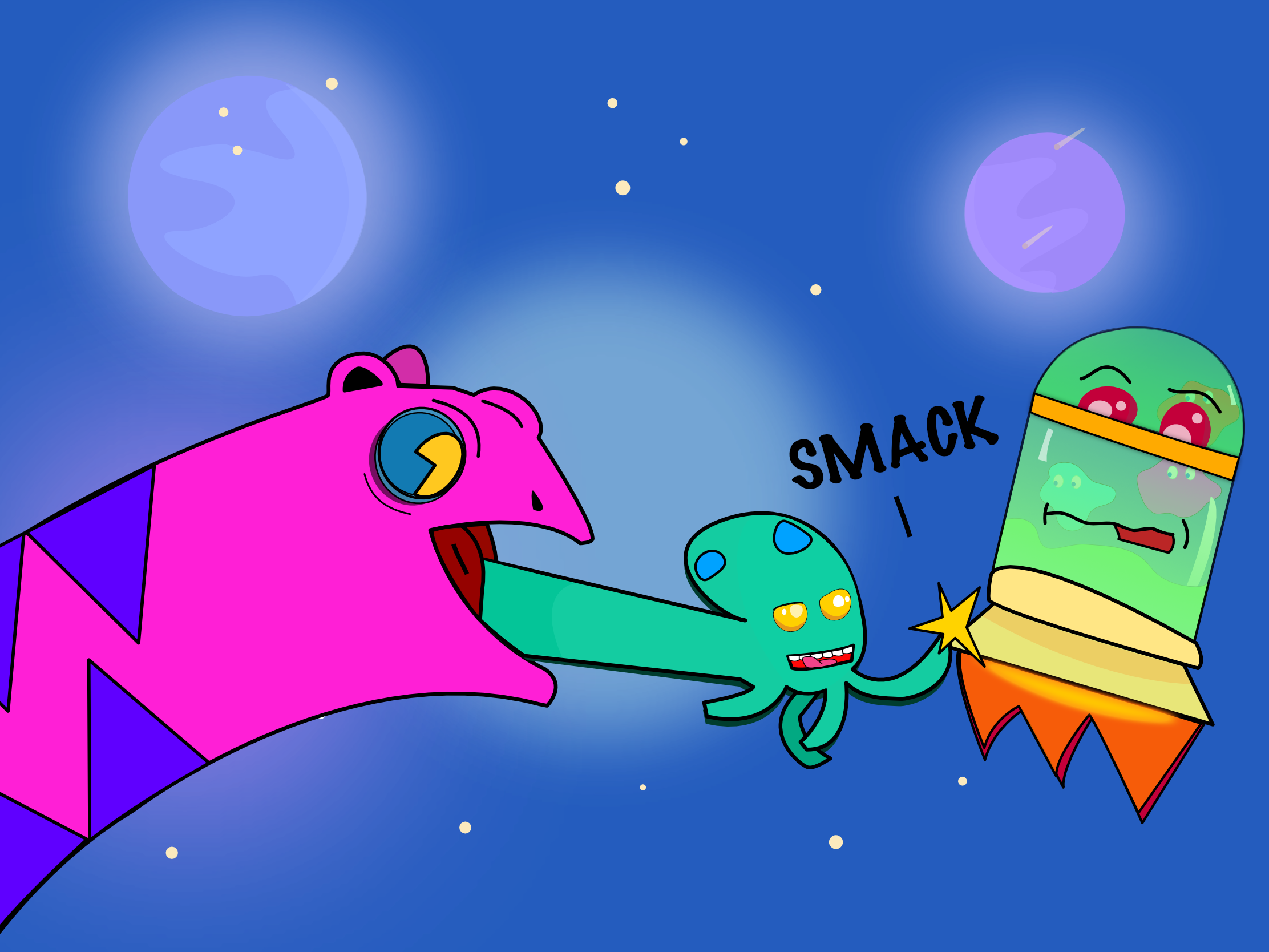 Vector Illustration of a space scene